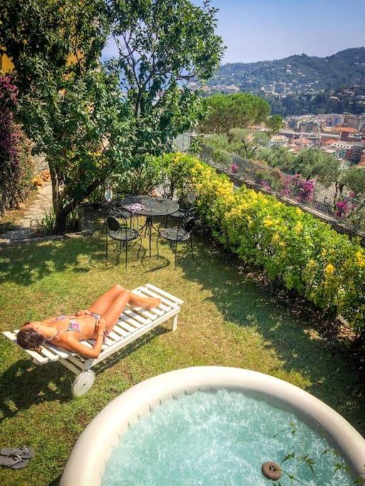 Dreamy Loft Con Vista Mare Giardino E Jacuzzi Sconti Maggio E Giugno Apartment Santa Margherita Ligure Luaran gambar